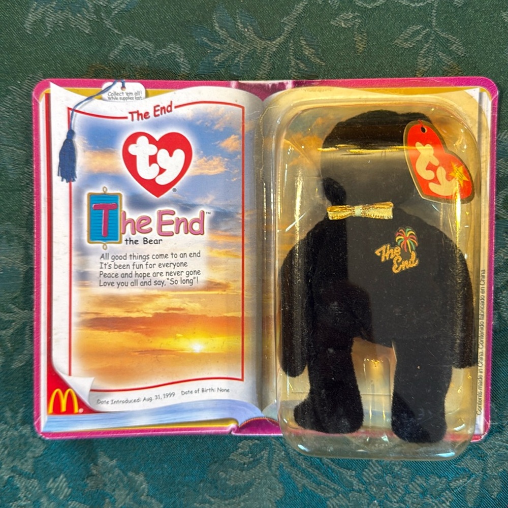 The End the Bear TY Beanie Babies McDonald's Collectible Rare Vintage New